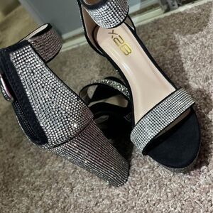 Elegant Black and Silver Heels